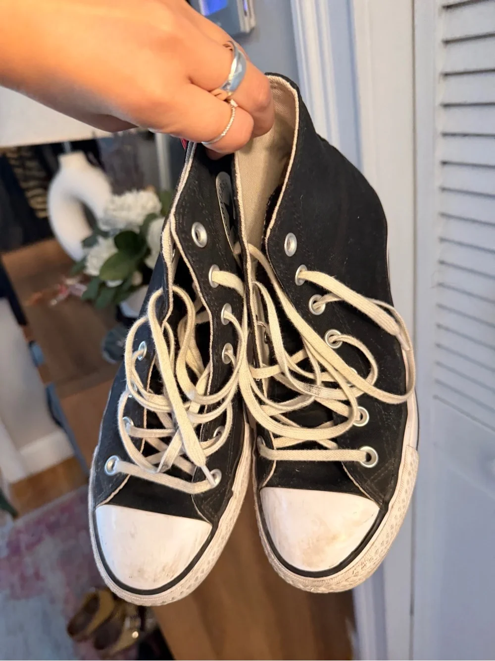 Converse Black High-Top Platform Sneakers